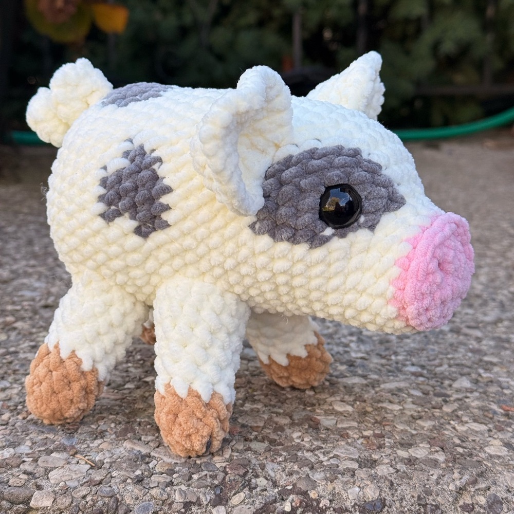 Crochet Cow Plush Toy